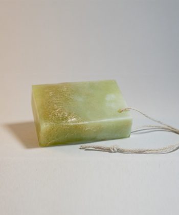 green loofah soap