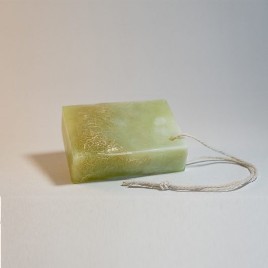 green loofah soap