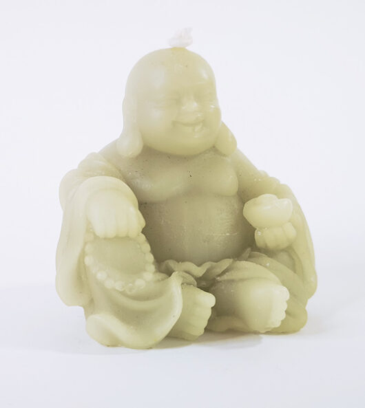 buddha candle grey