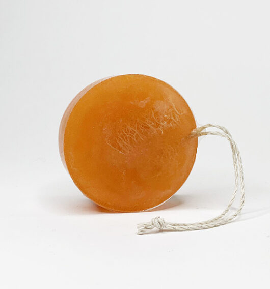 orange loofah soap